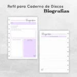 Refil de Folhas para Discos - BIOGRAFIAS