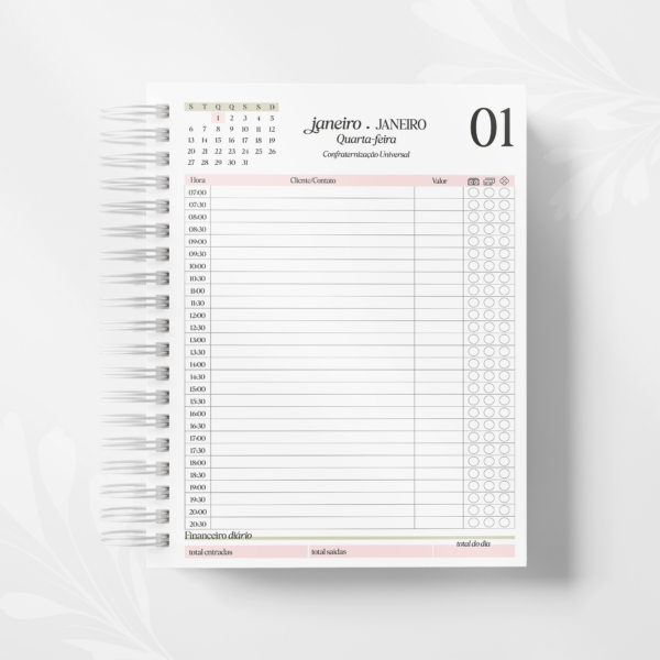 caderno de agendamentos