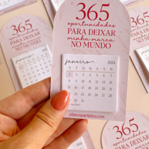 calendário de geladeira mini