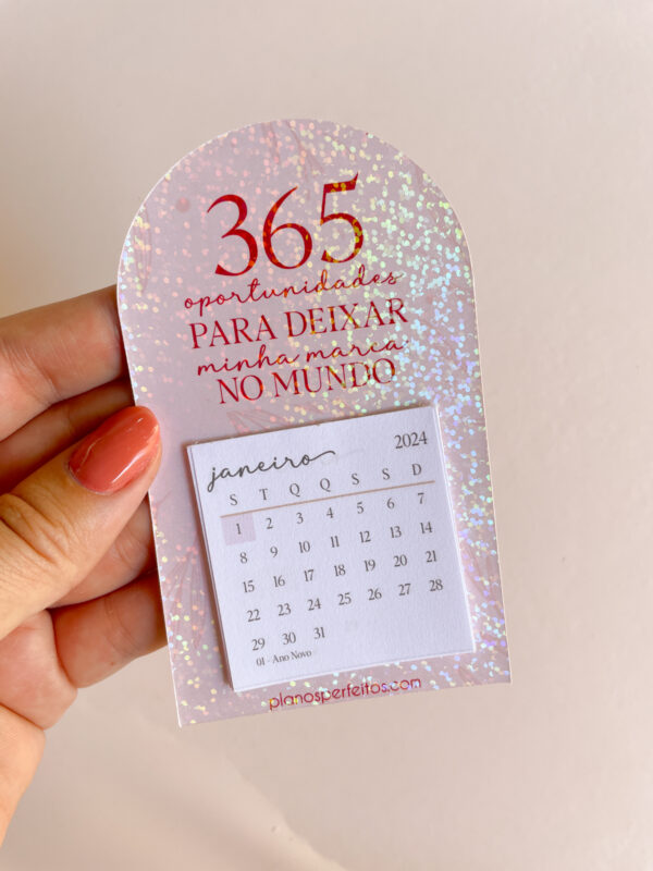 calendário de geladeira mini