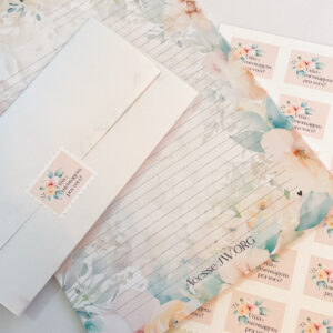 papel de carta floral