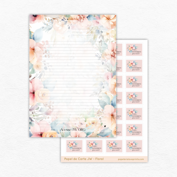 papel de cartas floral