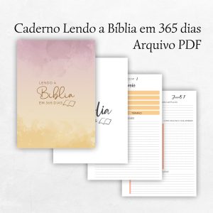 caderno lendo a bíblia em 365 dias